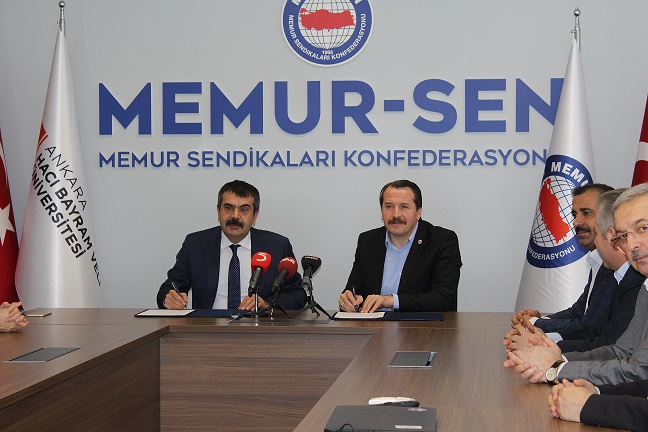 Ankara Hacı Bayram Veli Üniversitesi ile Memur-Sen arasında iş birliği protokolü imzalandı